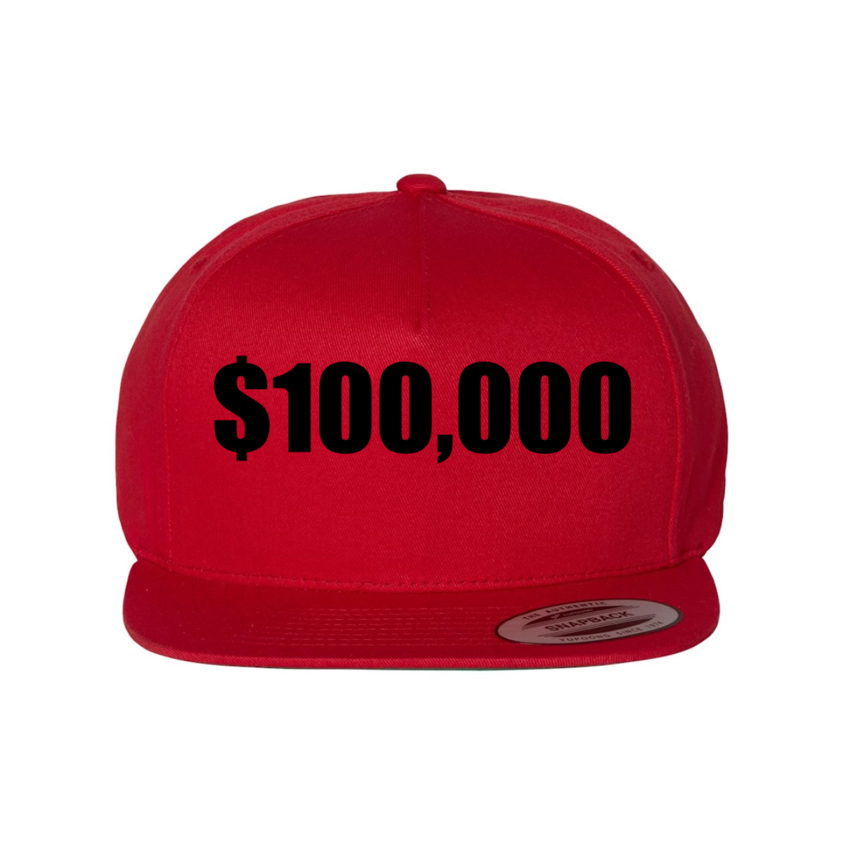 Custom $100,000 Snapback Hat