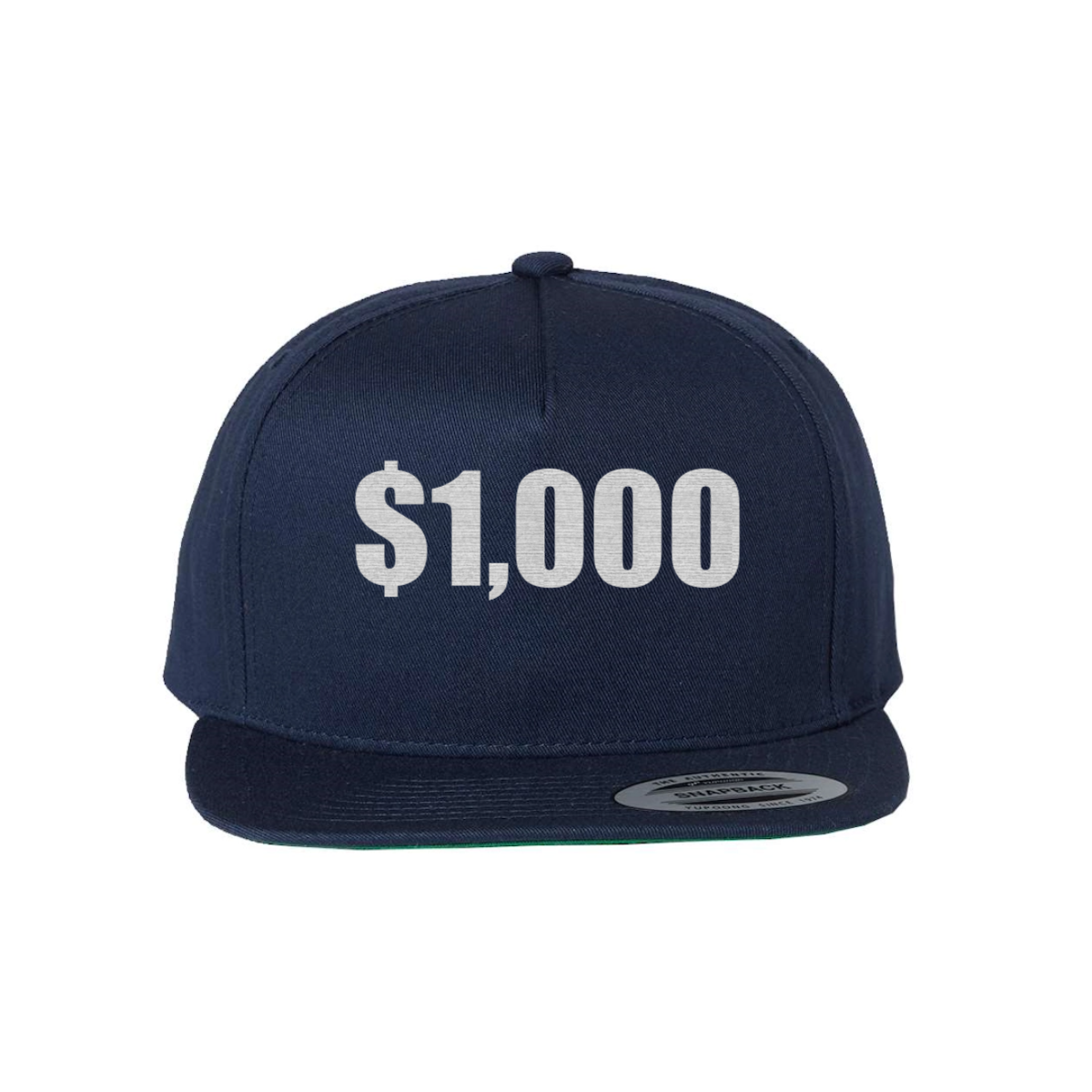 Custom $1,000 Snapback Hat