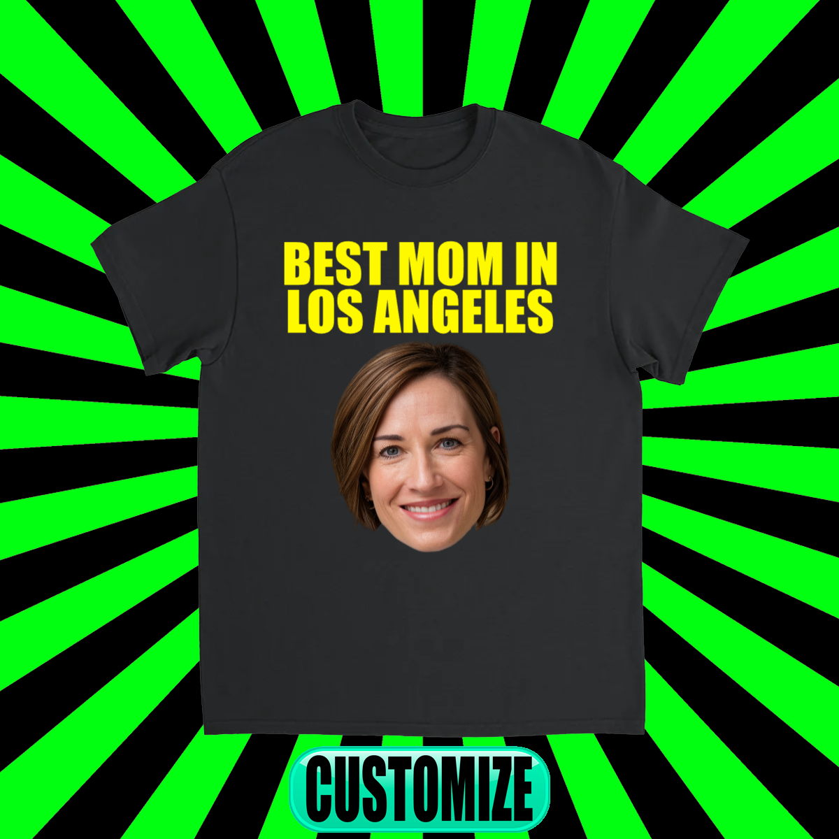 CUSTOM BEST MOM IN LOS ANGELES T-SHIRT