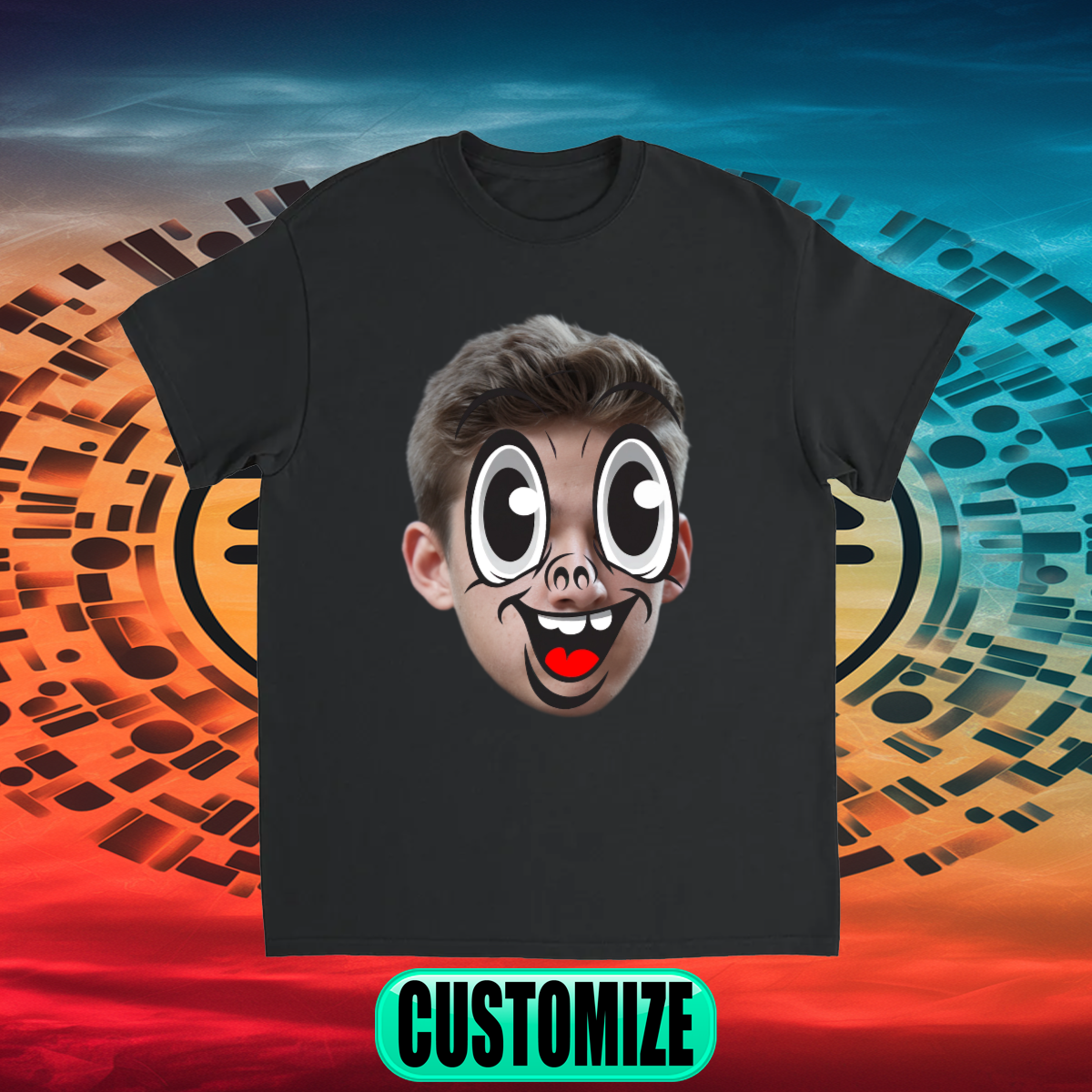 CUSTOM FACE OVERLAY T-SHIRT #10