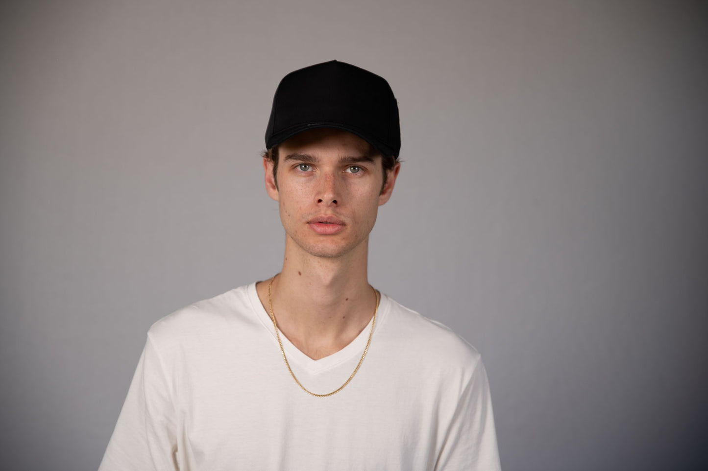 5-Panel Snapback (Curved Bill) — Black — Dozen Pack