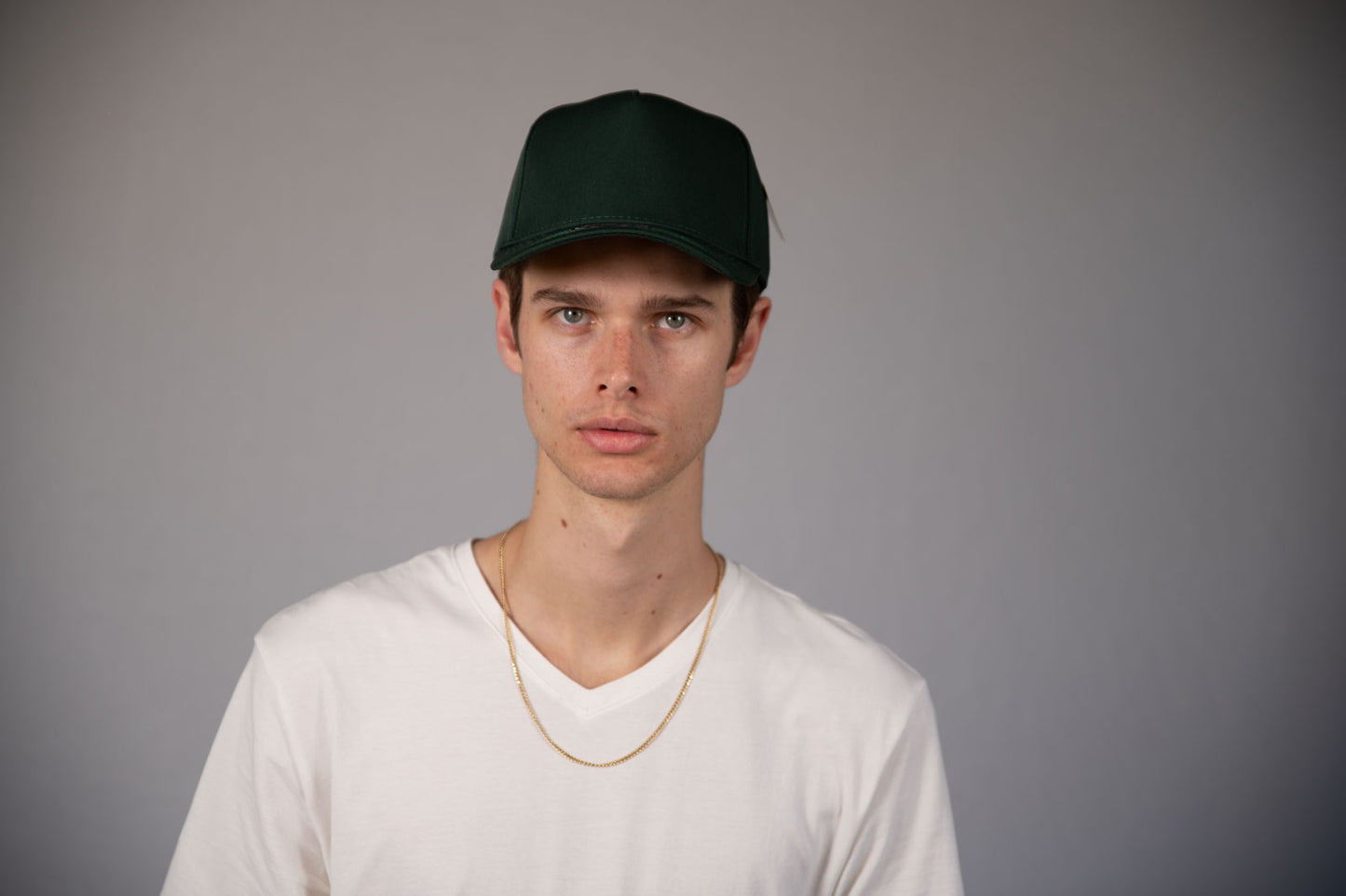 5-Panel Snapback (Curved Bill) — Dark Green — Dozen Pack