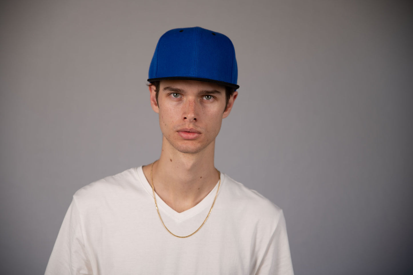 6-Panel Snapback (Flat Bill) — Royal Blue / Black Bill — Dozen Pack