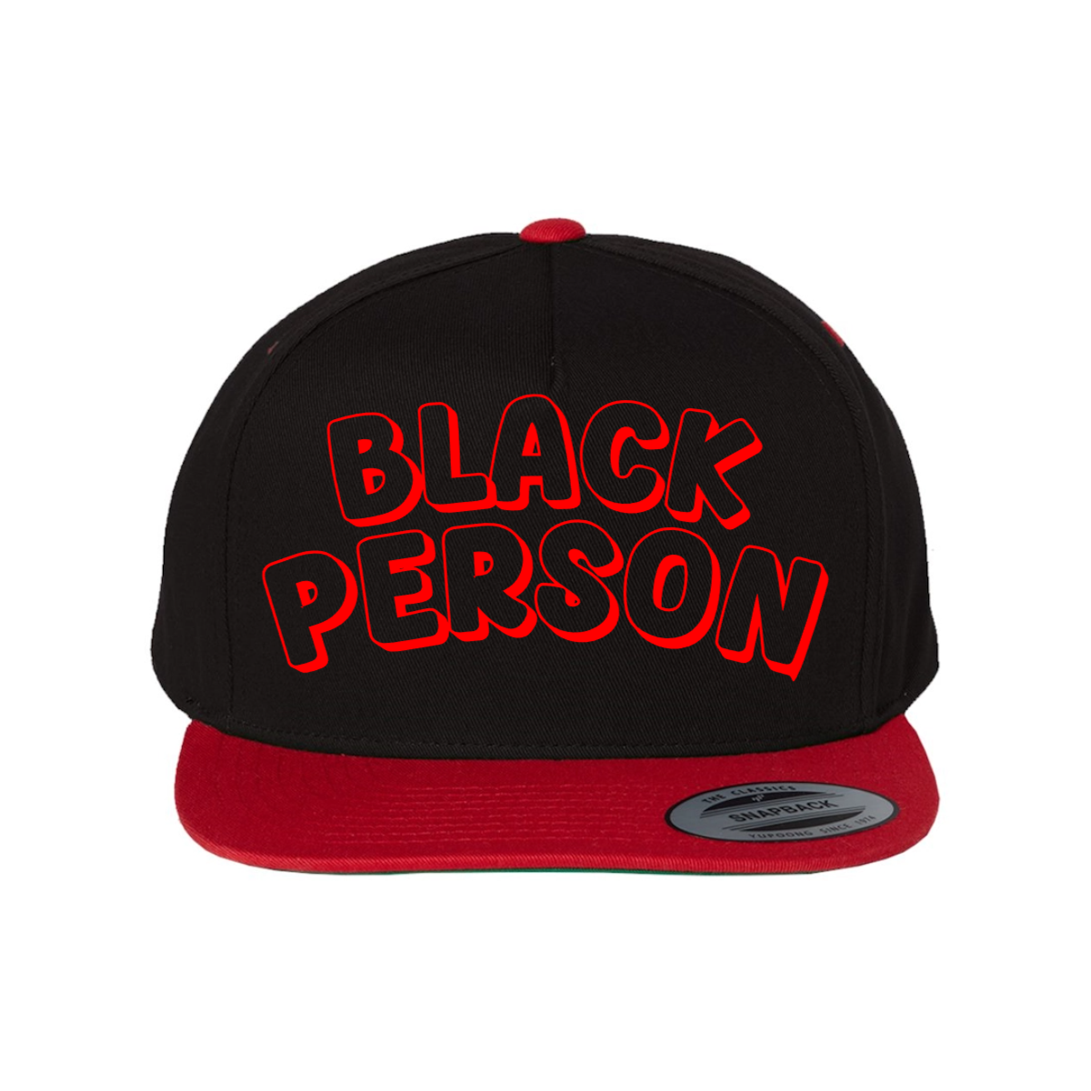 Custom BLACK PERSON Snapback Hat