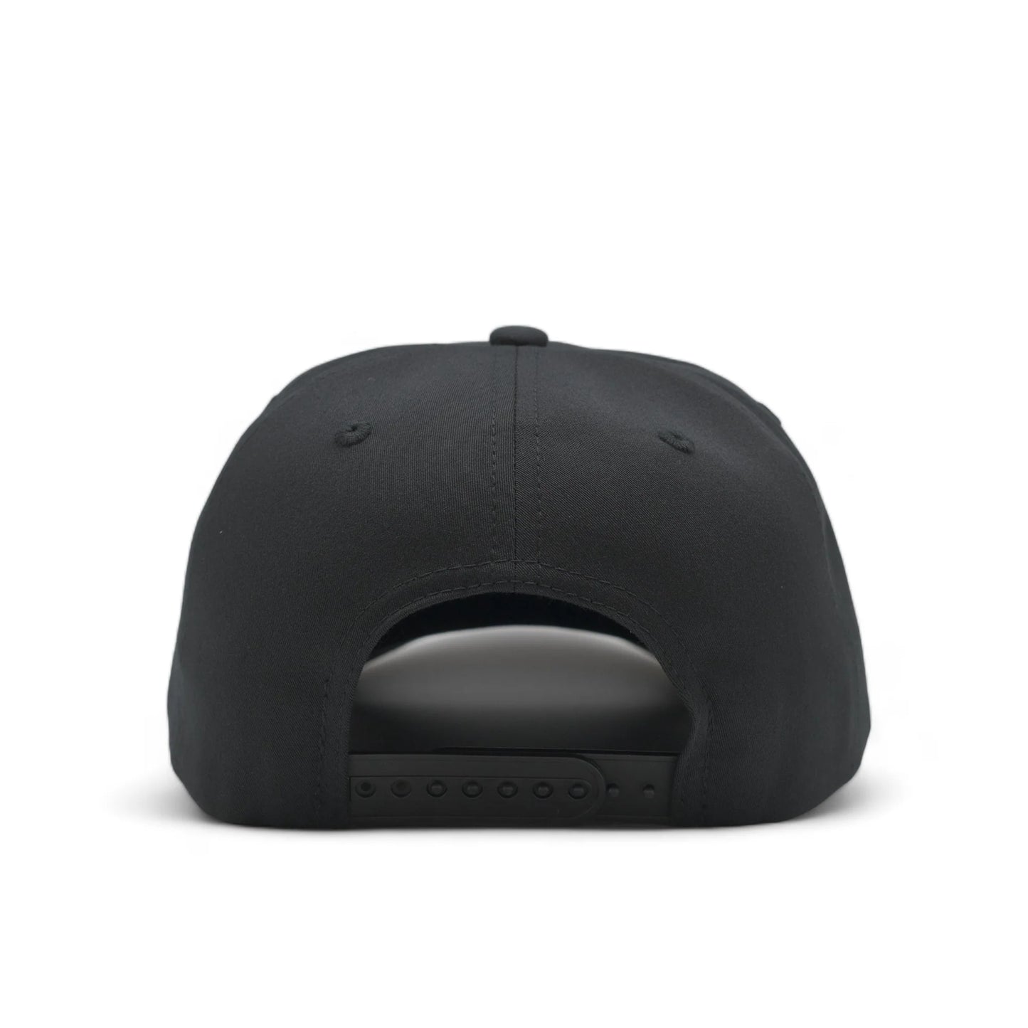 5-Panel Snapback (Curved Bill) — Black — Dozen Pack