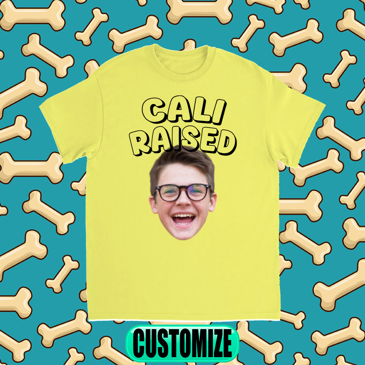 CUSTOM CALI RIASED T-SHIRT