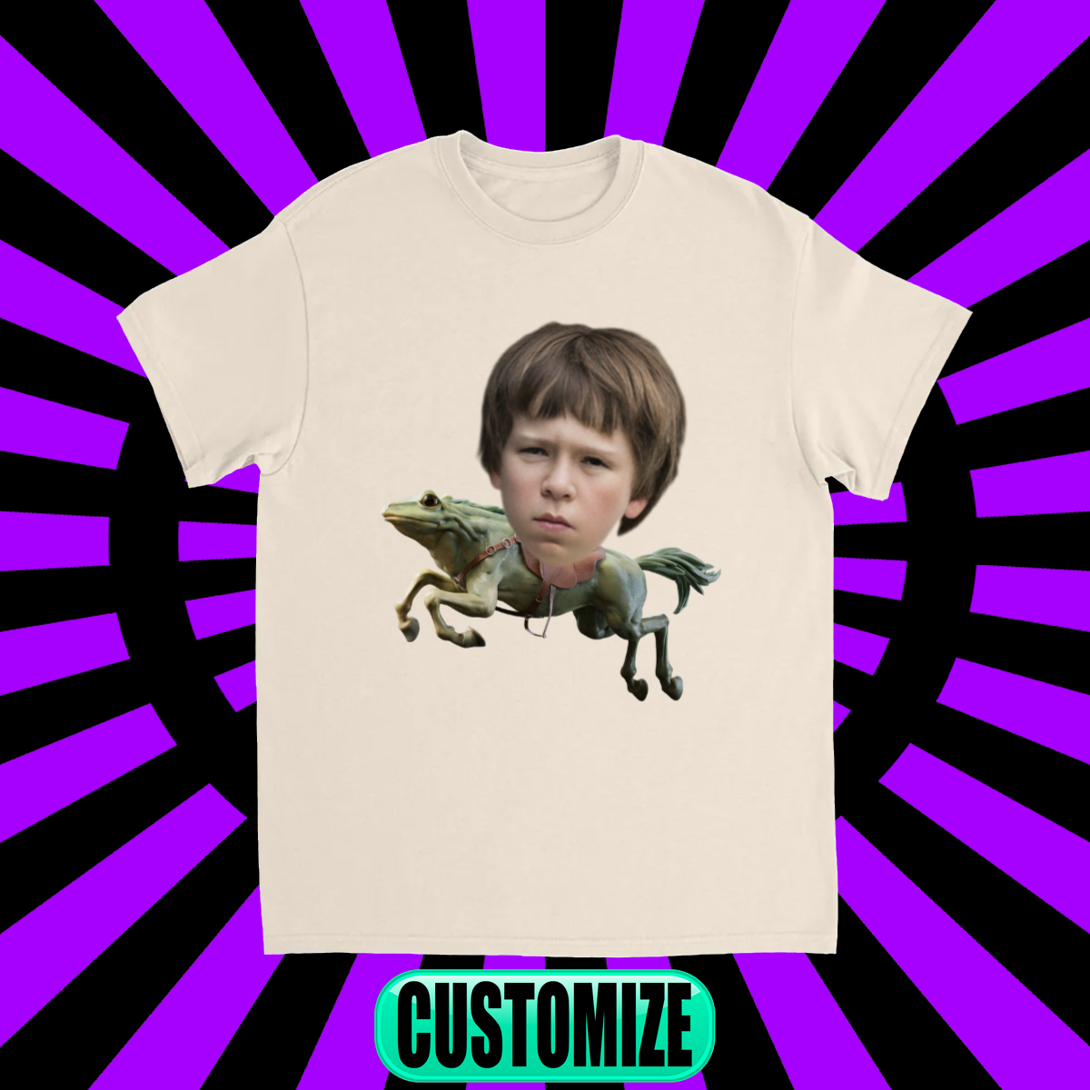 CUSTOM RIDING MOUNT T-SHIRT (FROG HORSE)