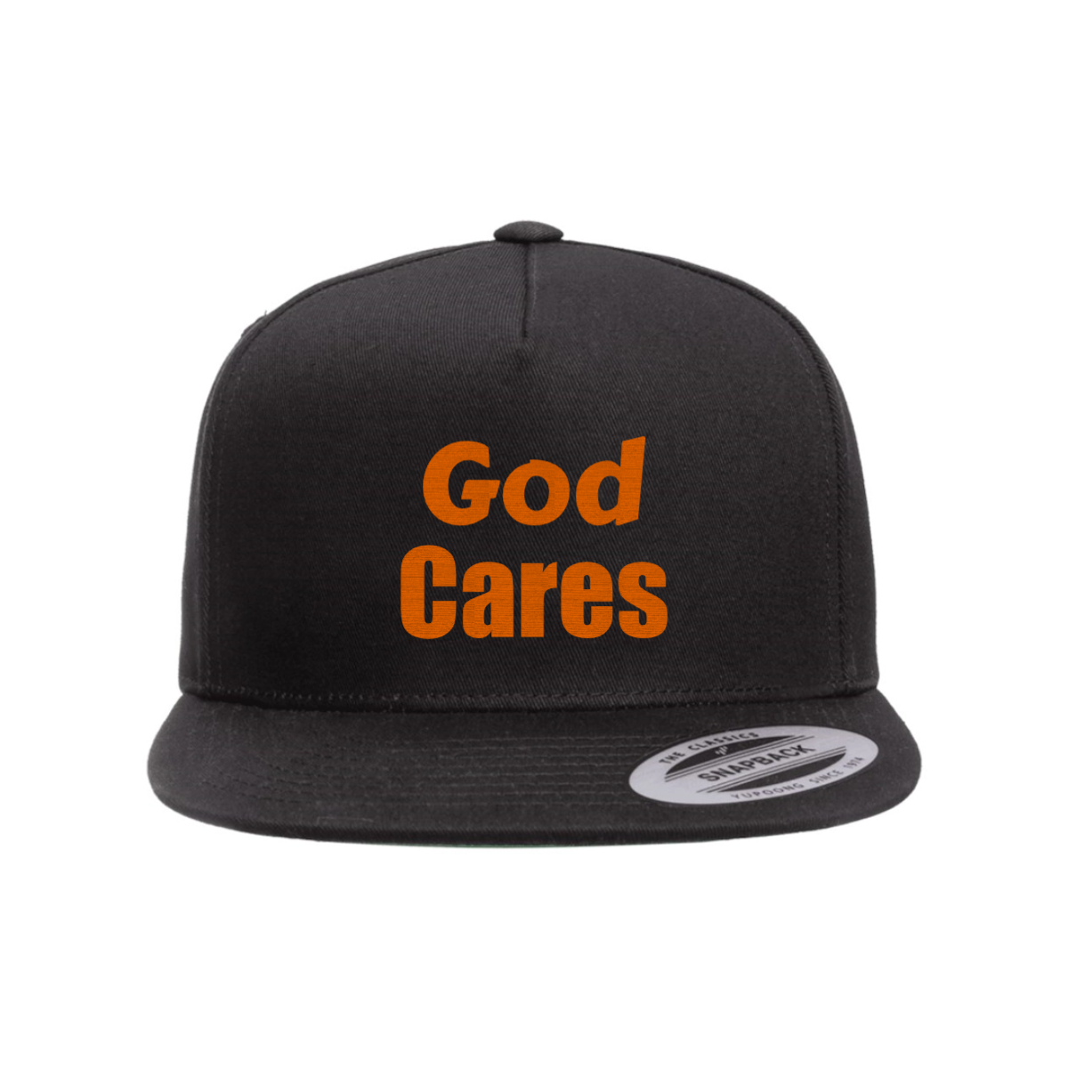 Custom God Cares Snapback Hat