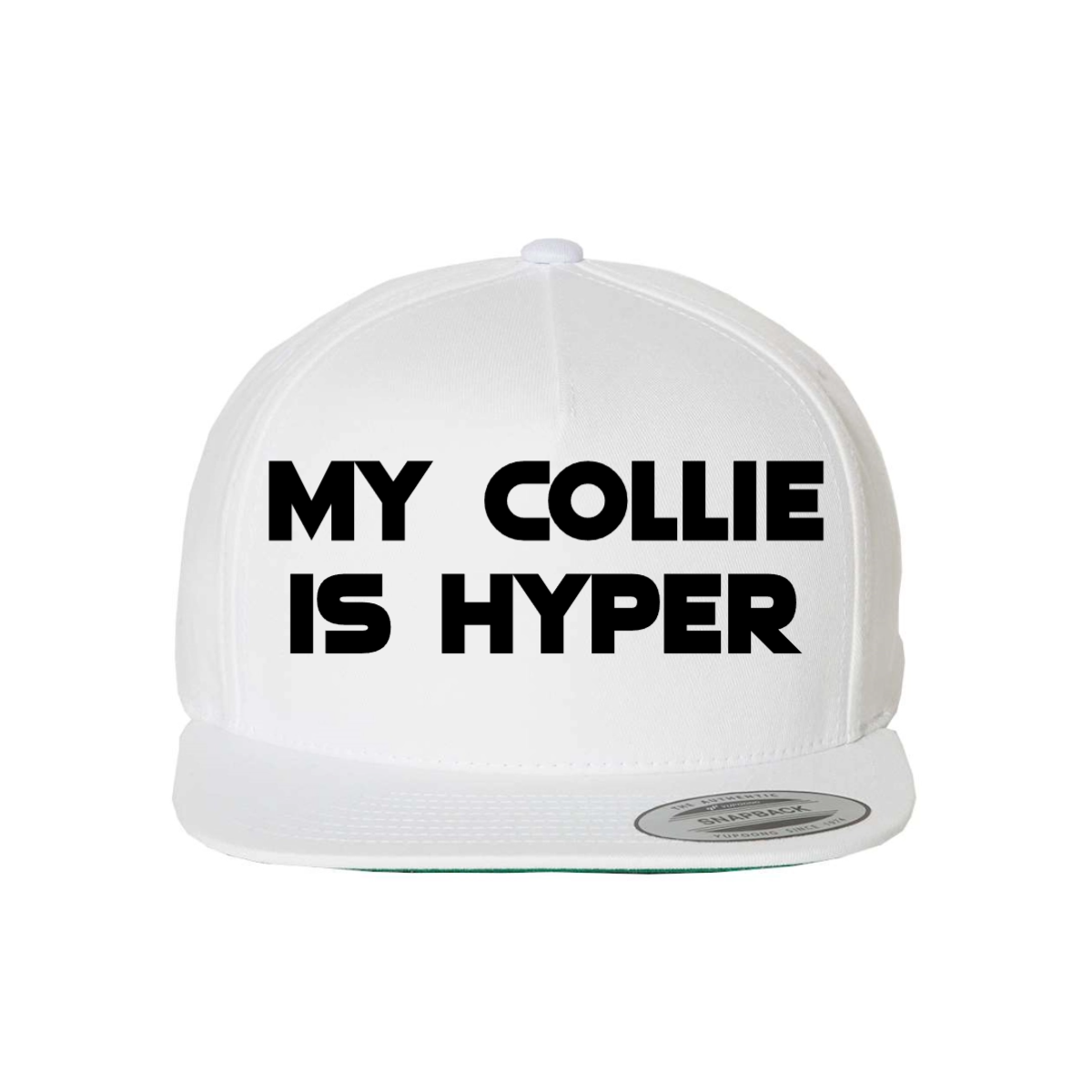 Custom My Collie Is Hyper Snapback Hat