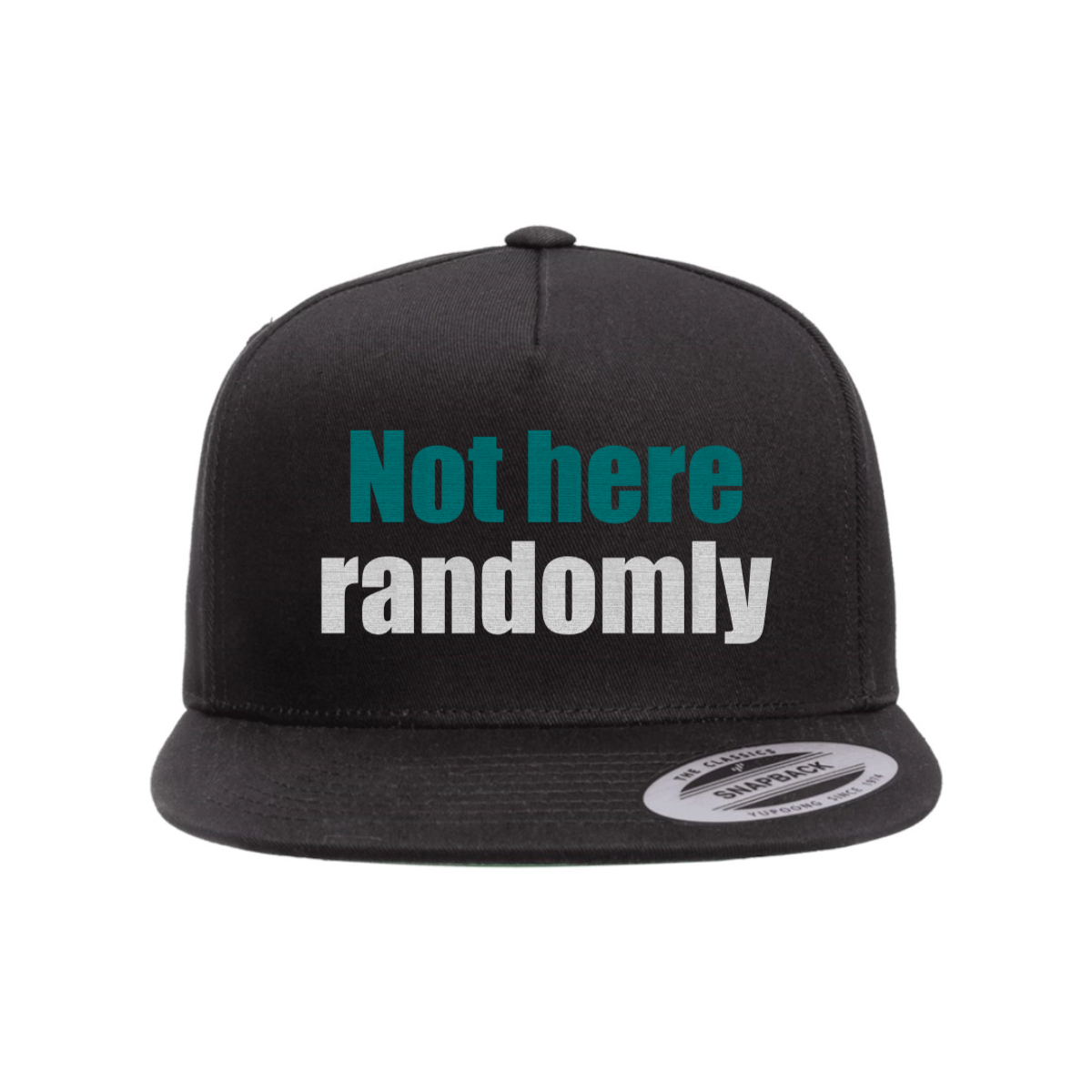 Custom Not Here Randomly Snapback Hat