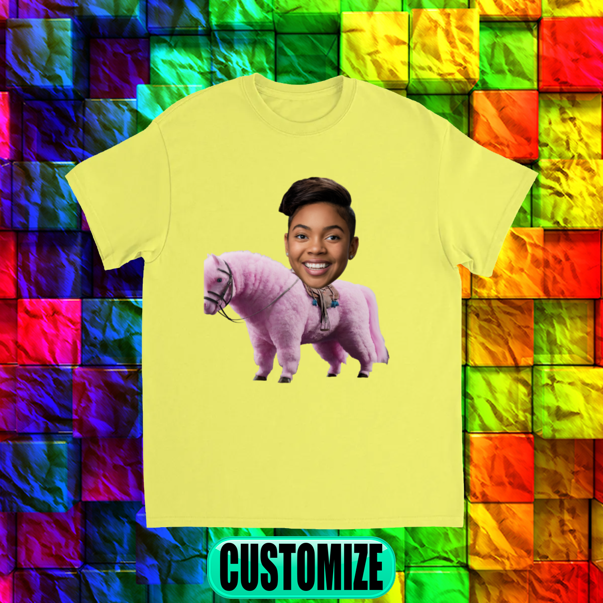 CUSTOM RIDING MOUNT T-SHIRT (PINK FLUFFY)