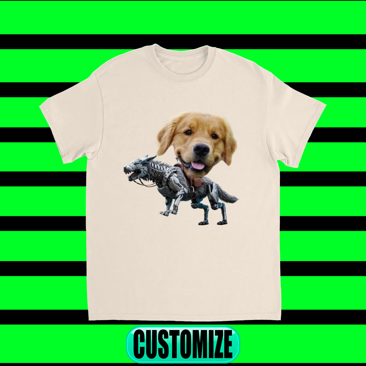 CUSTOM RIDING MOUNT T-SHIRT (ROBOT DOG)