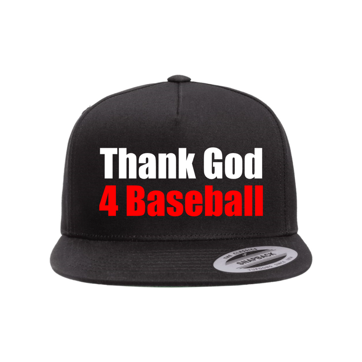 Custom Thank God for Baseball Snapback Hat