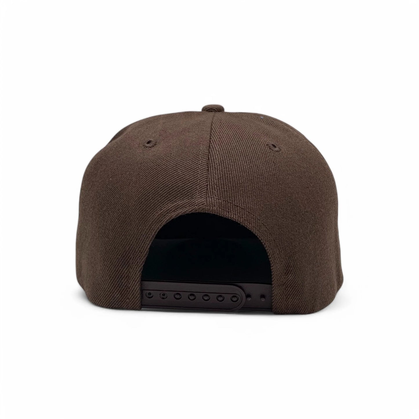 6-Panel Snapback (Flat Bill) — Solid Dark Brown — Dozen Pack