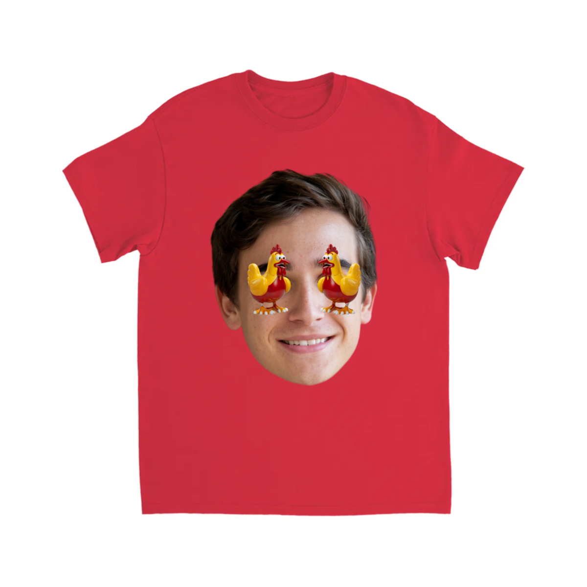 FACE T-SHIRT W/ TOY CHICKEN EYES