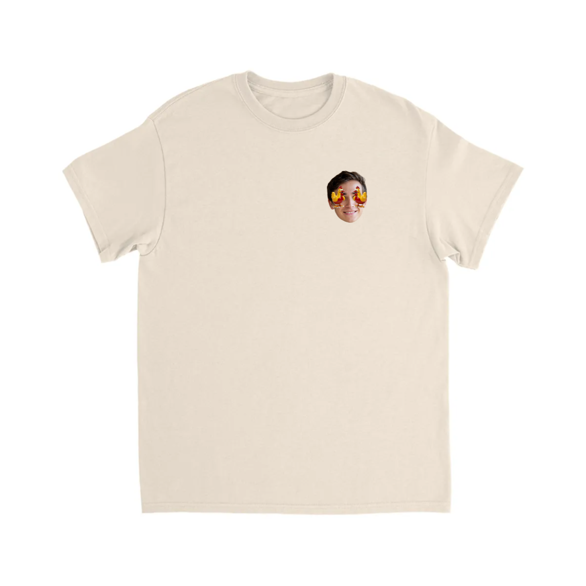 FACE T-SHIRT W/ TOY CHICKEN EYES