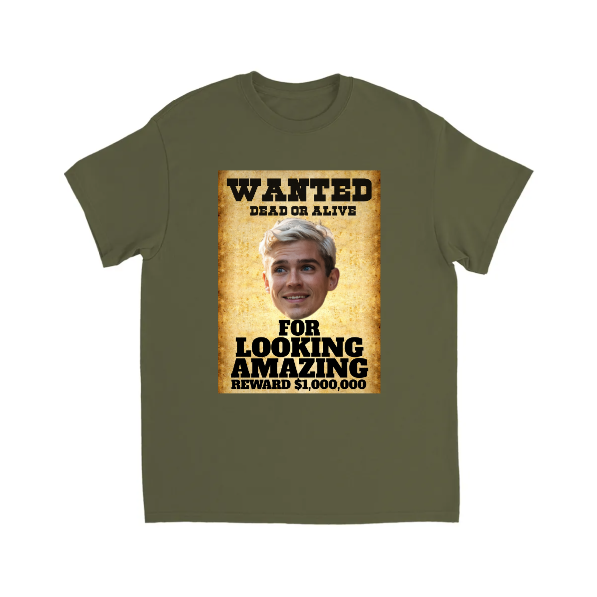 CUSTOM WANTED POSTER T-SHIRT (LOOKING AMAZING)