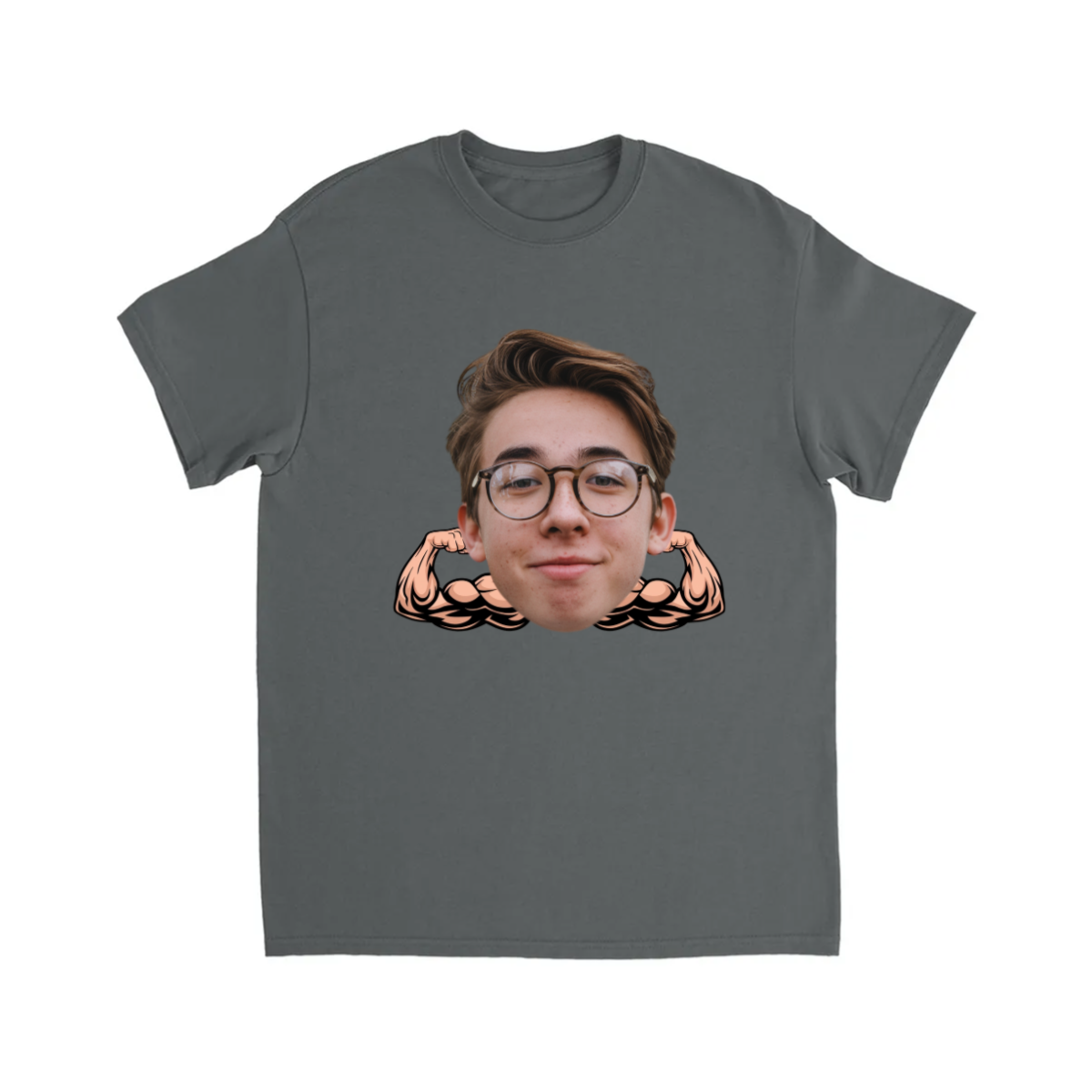 CUSTOM FACE W/ ARMS T-SHIRT (FLEXING)