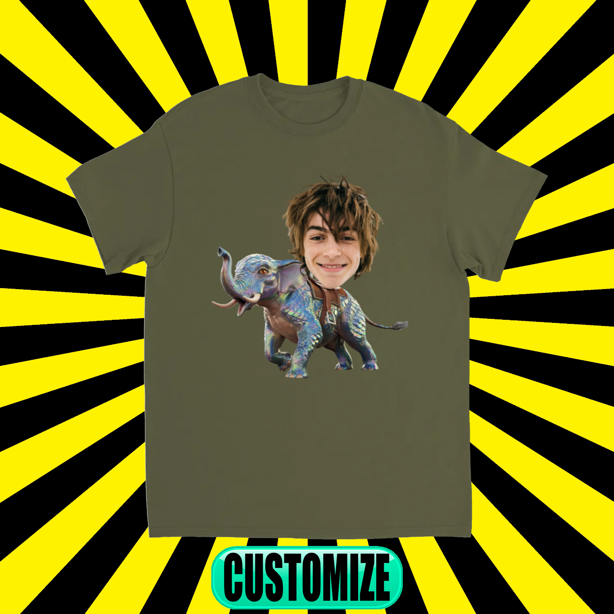CUSTOM RIDING MOUNT T-SHIRT (ELEPHANT)