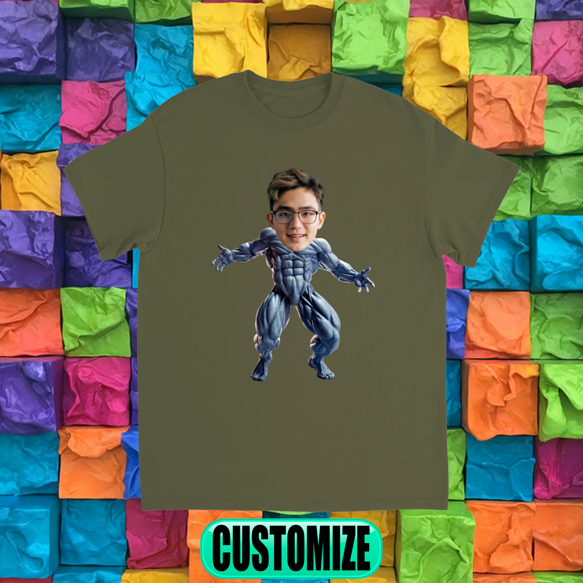 CUSTOM CHARACTER T-SHIRT (STRONG MAN)