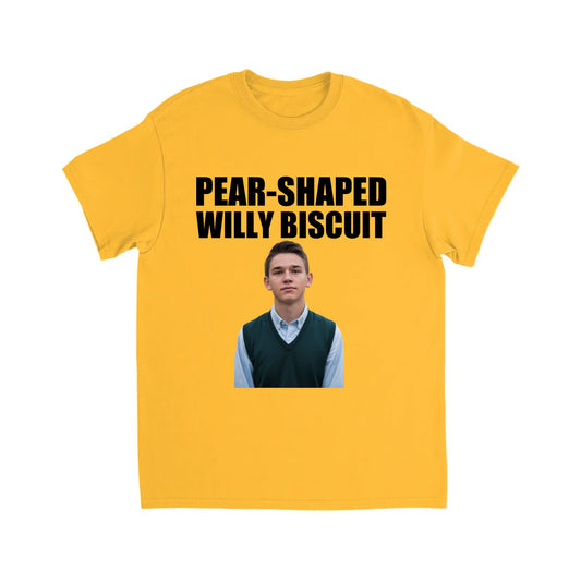 PEAR SHAPED WILLY BISCUIT TSHIRT