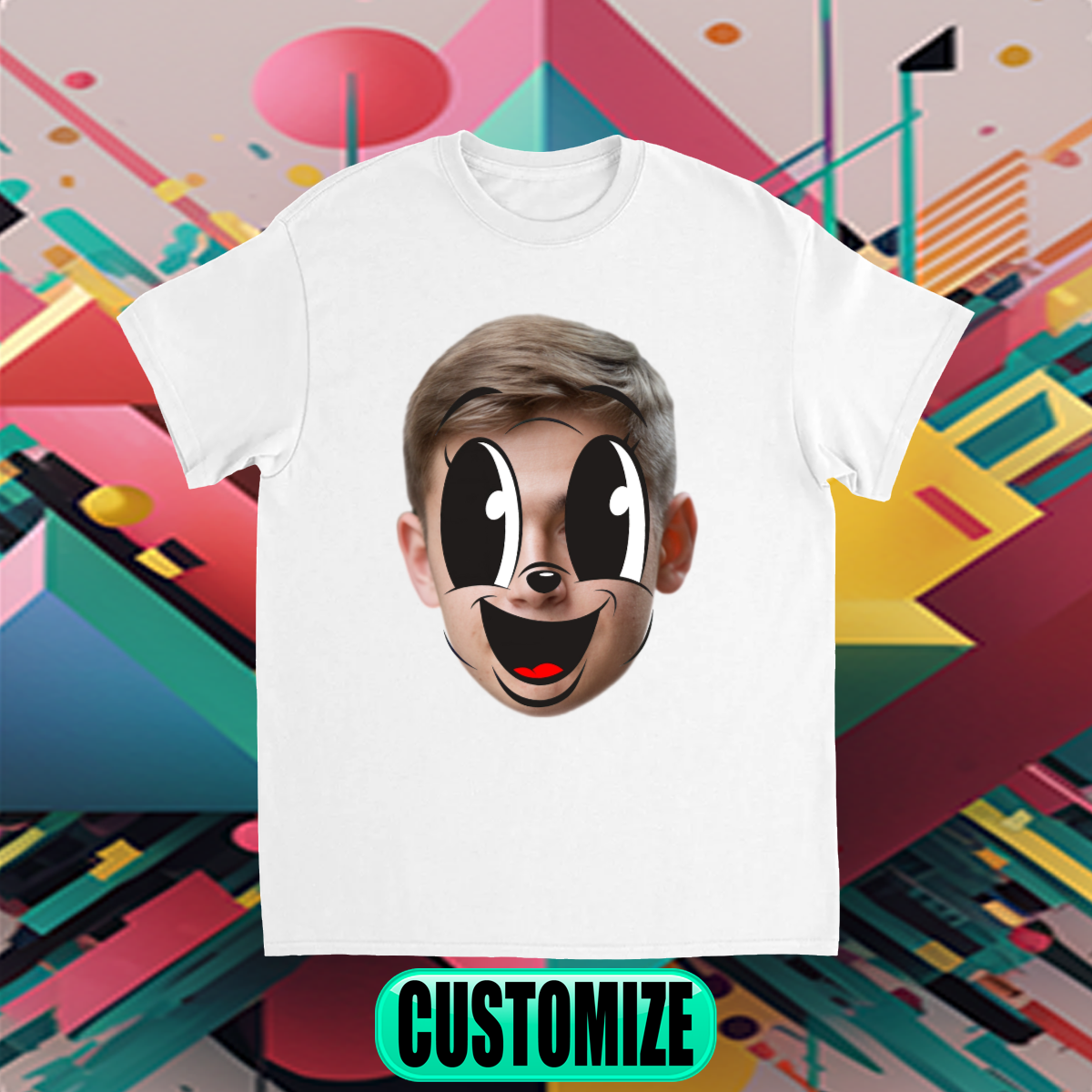 CUSTOM FACE OVERLAY T-SHIRT (FACE 2)