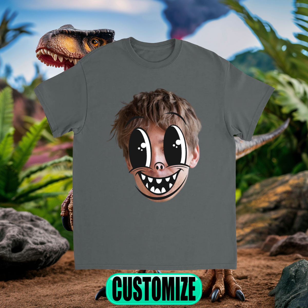 CUSTOM FACE OVERLAY T-SHIRT (FACE 6)