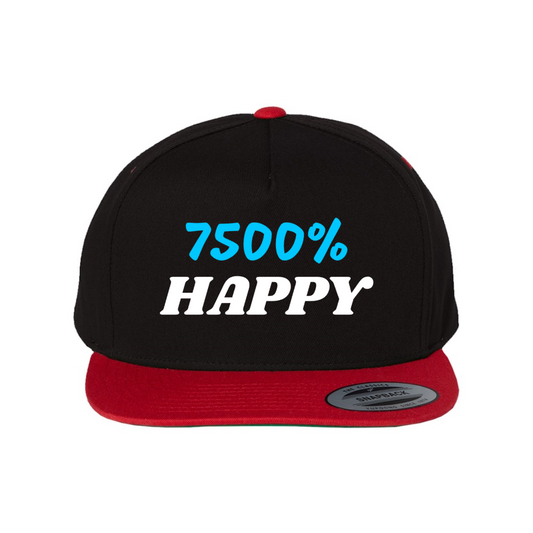 Custom 7500% HAPPY Snapback Hat