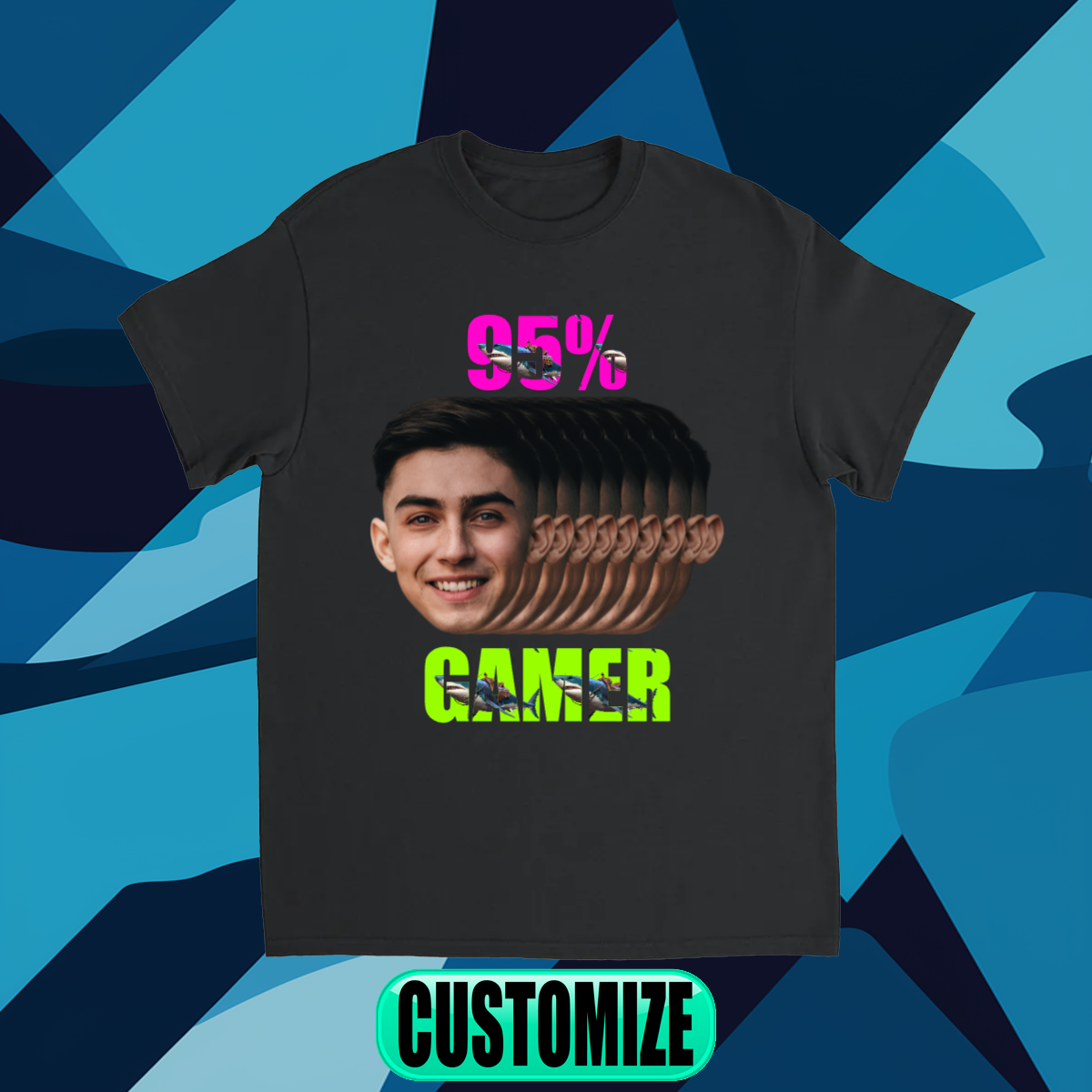 CUSTOM 95% GAMER T-SHIRT