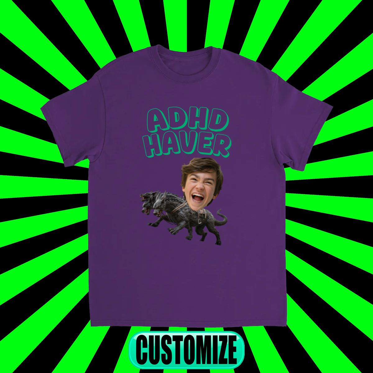 CUSTOM ADHD HAVER T-SHIRT (W/ RIDING MOUNT)