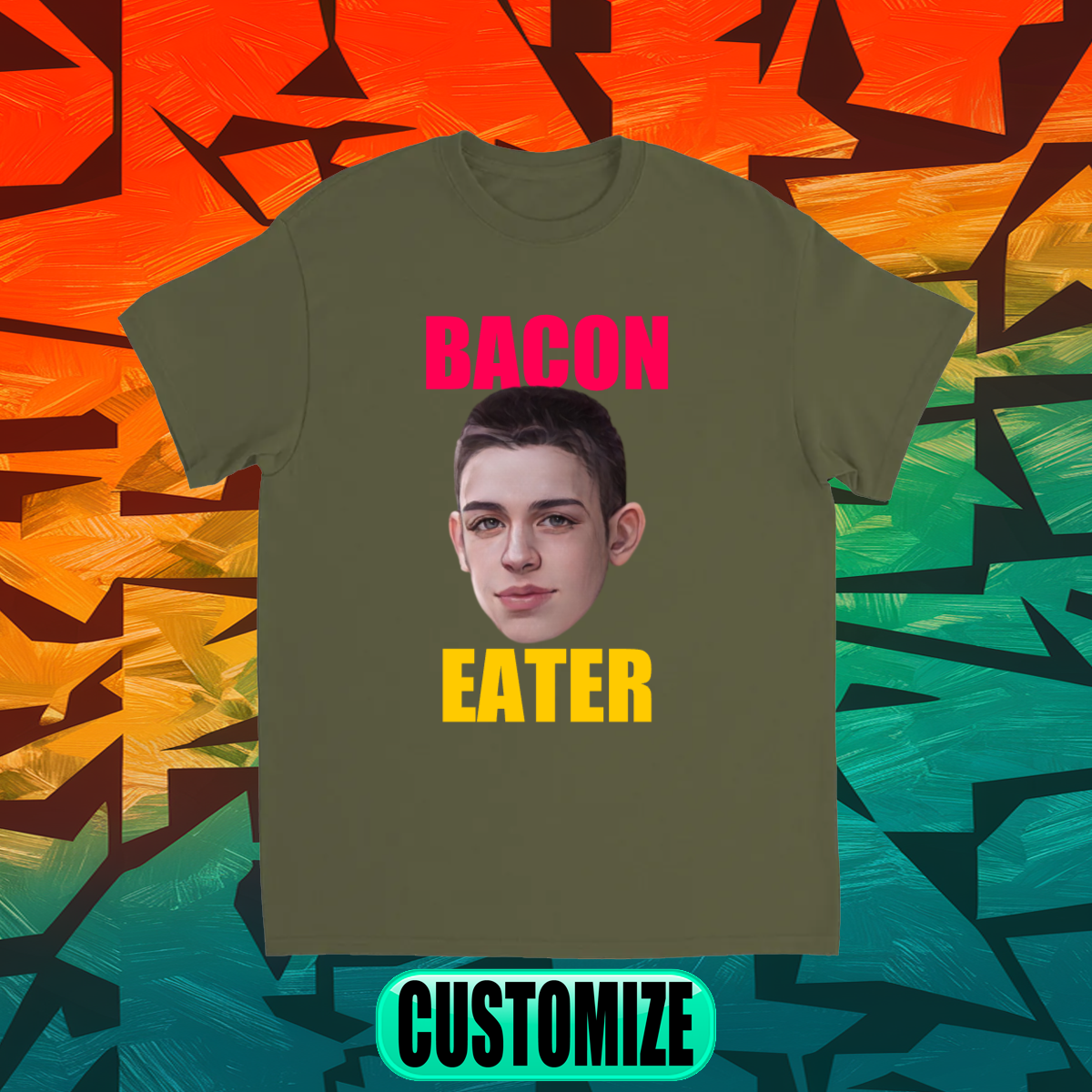 CUSTOM BACON EATER T-SHIRT