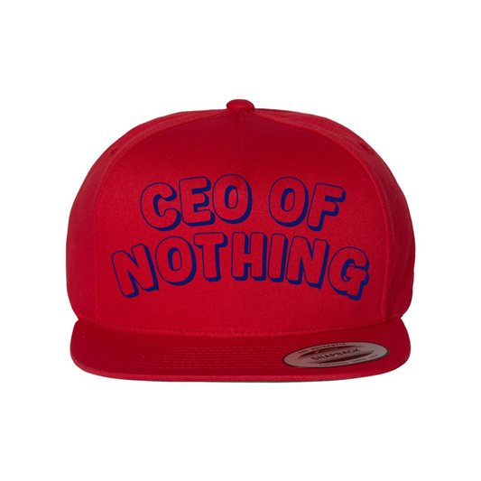 Custom CEO OF NOTHING Snapback Hat