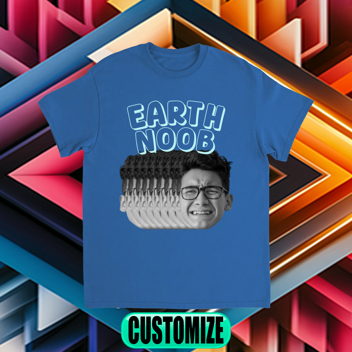 CUSTOM EARTH NOOB T-SHIRT