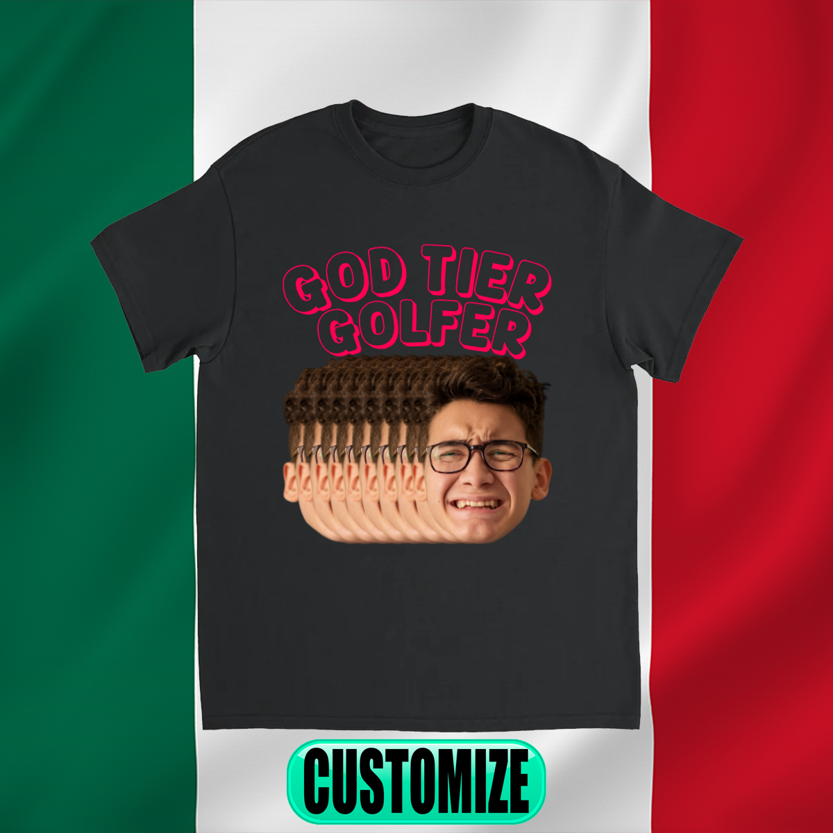 CUSTOM GOD TIER GOLFER T-SHIRT