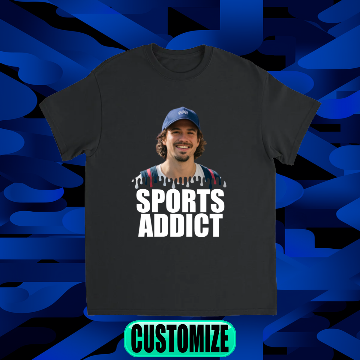 CUSTOM SPORTS ADDICT T-SHIRT