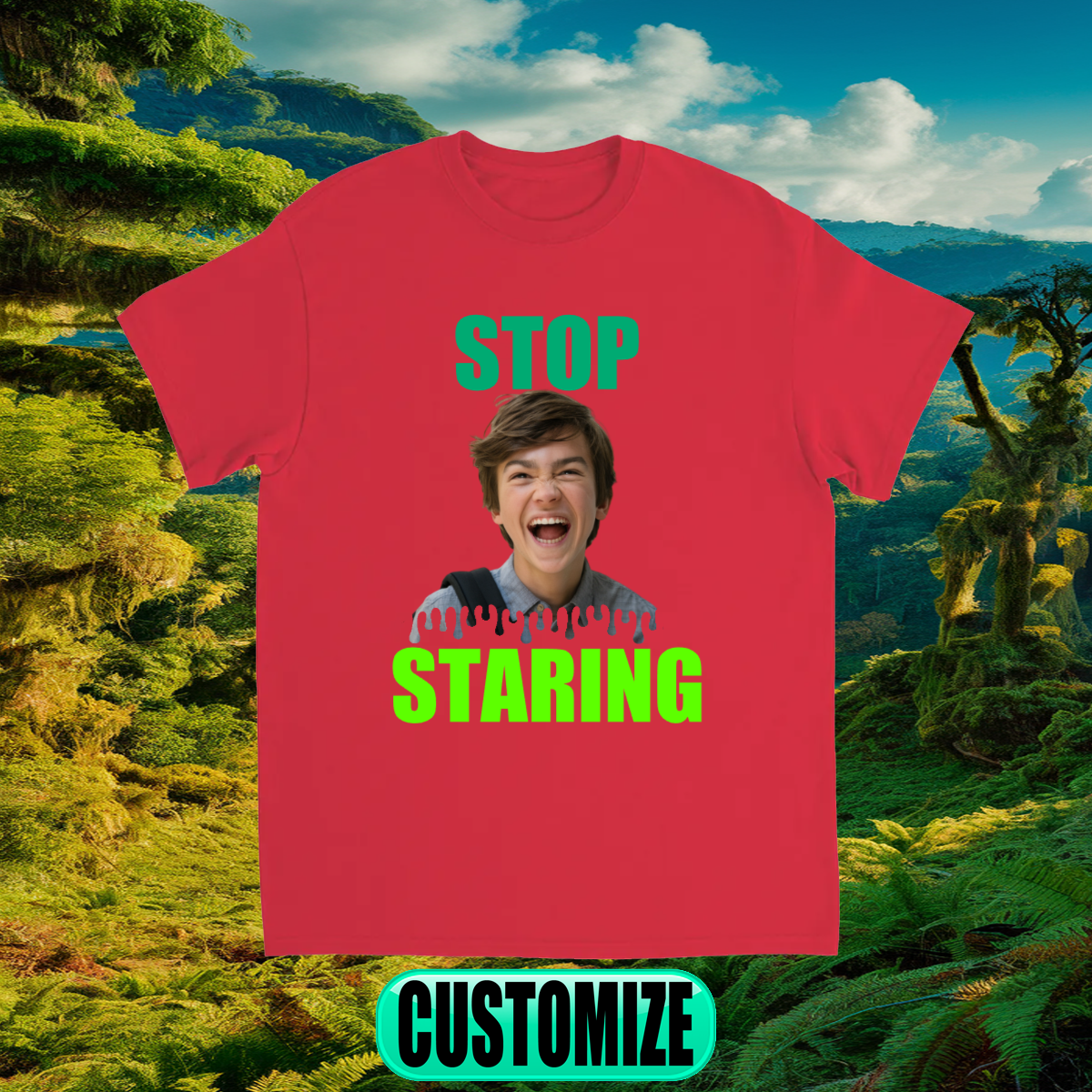 CUSTOM STOP STARING T-SHIRT