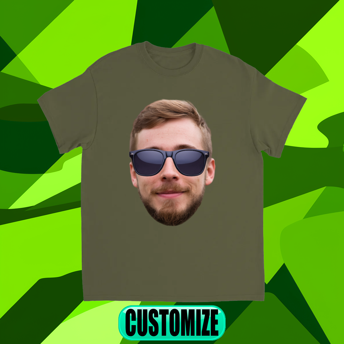 CUSTOM FACE T-SHIRT W/ SUNGLASSES