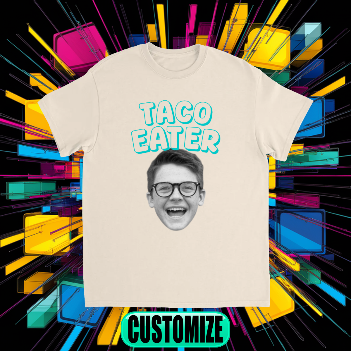 CUSTOM TACO EATER T-SHIRT