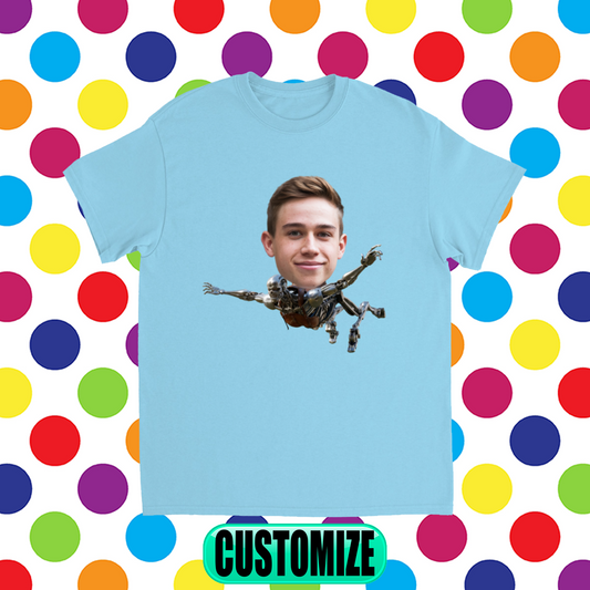 CUSTOM FLYING ROBOT RIDING MOUNT T-SHIRT