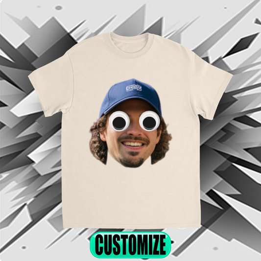 CUSTOM FACE T-SHIRT W/ WIGGLE EYES