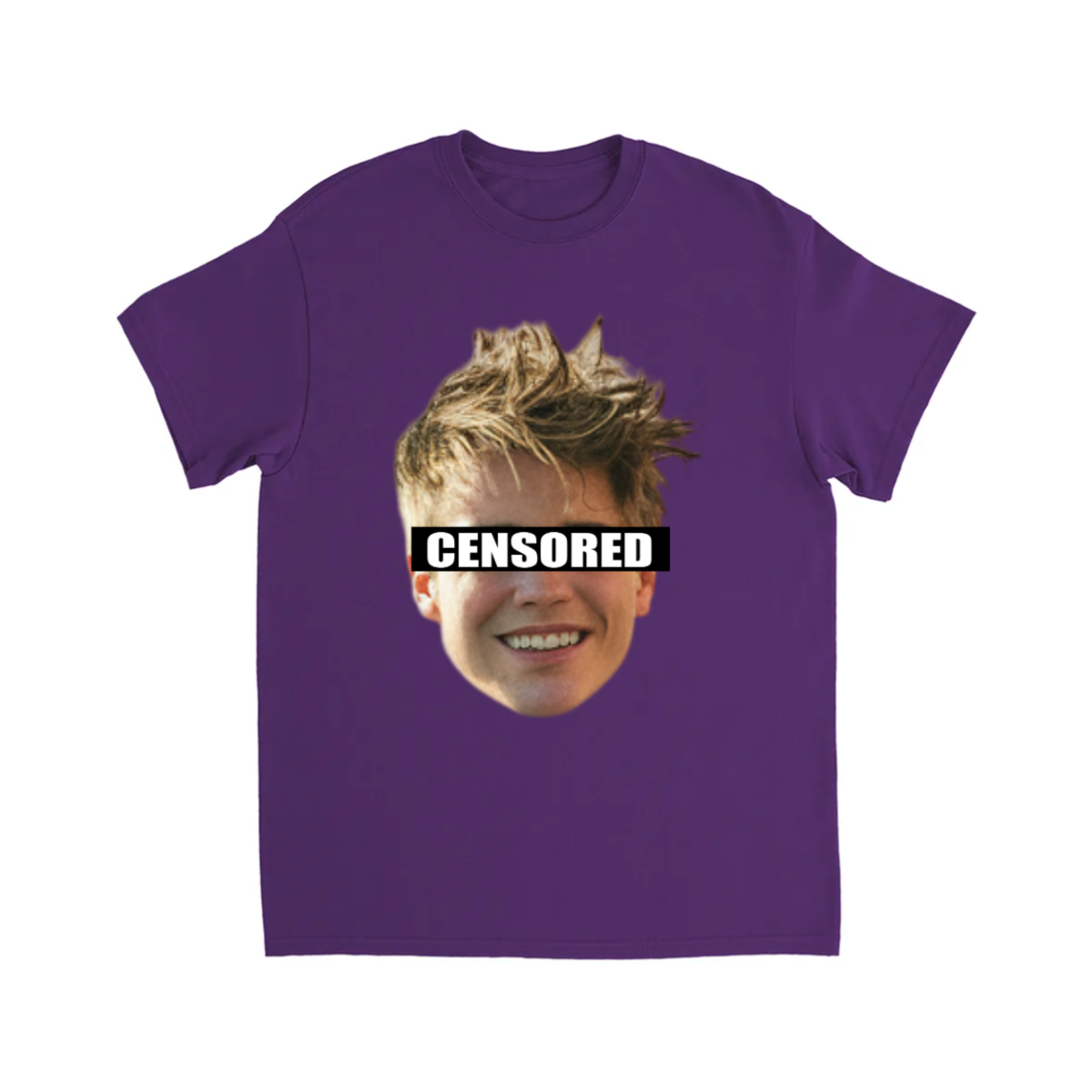 CUSTOM FACE T-SHIRT W/ CENSOR LINE