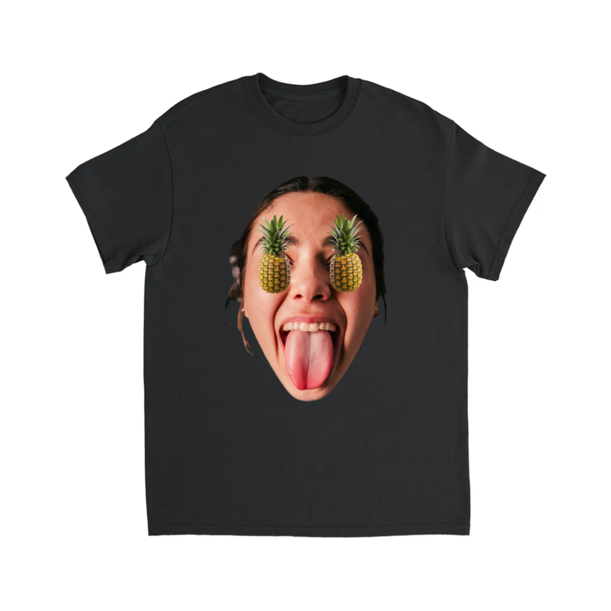 CUSTOM FACE T-SHIRT W/ PINAPPLES