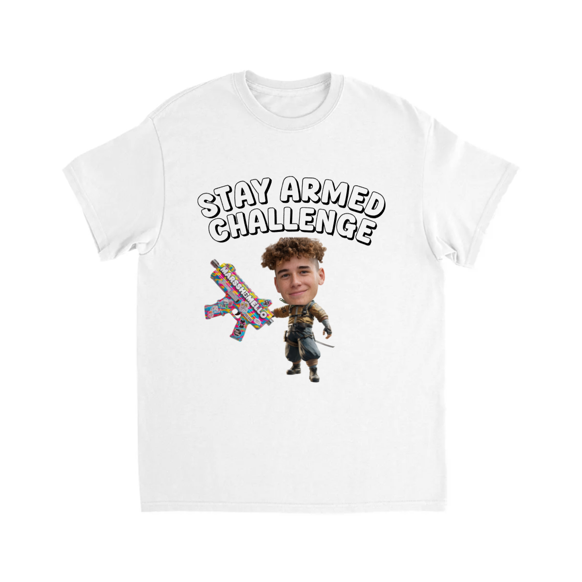 CUSTOM STAY ARMED CHALLENGE T-SHIRT