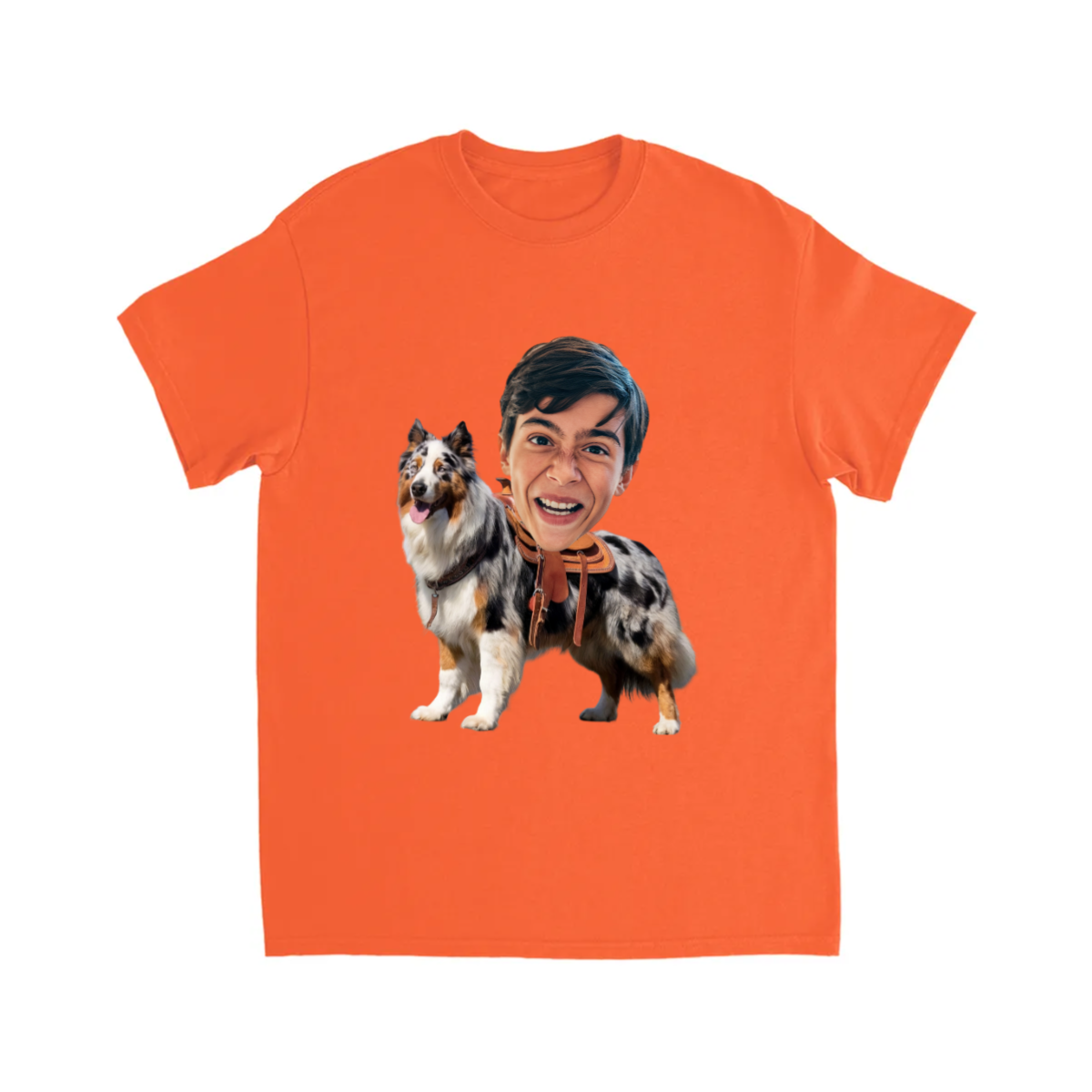 CUSTOM BEAGLE DOG RIDING MOUNT FACE T-SHIRT