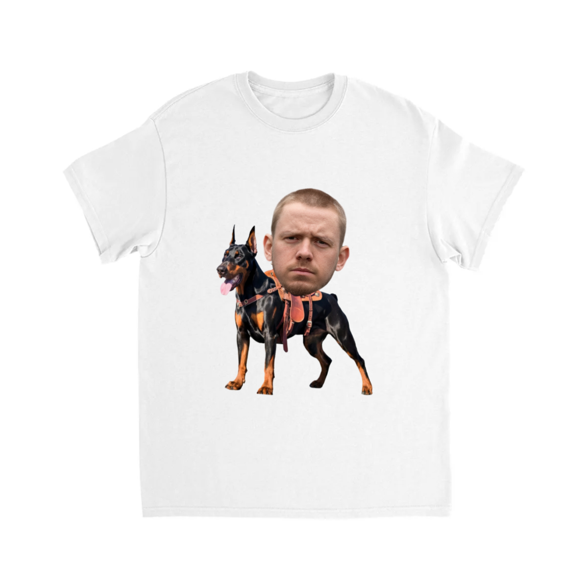 CUSTOM DOBERMAN PINSCHER DOG RIDING MOUNT T-SHIRT