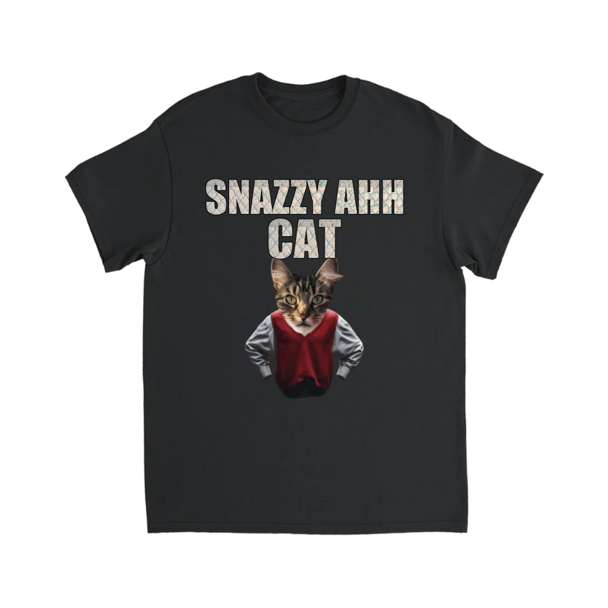 CUSTOM SNAZZY AHH CAT T-SHIRT