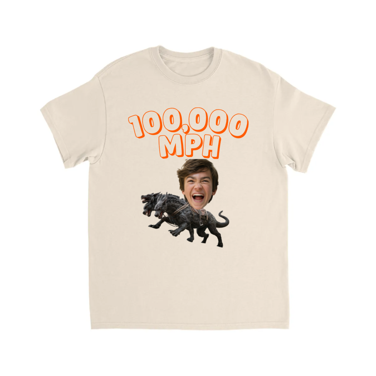 CUSTOM 100,000 MPH T-SHIRT (CREATURE RIDING MOUNT)