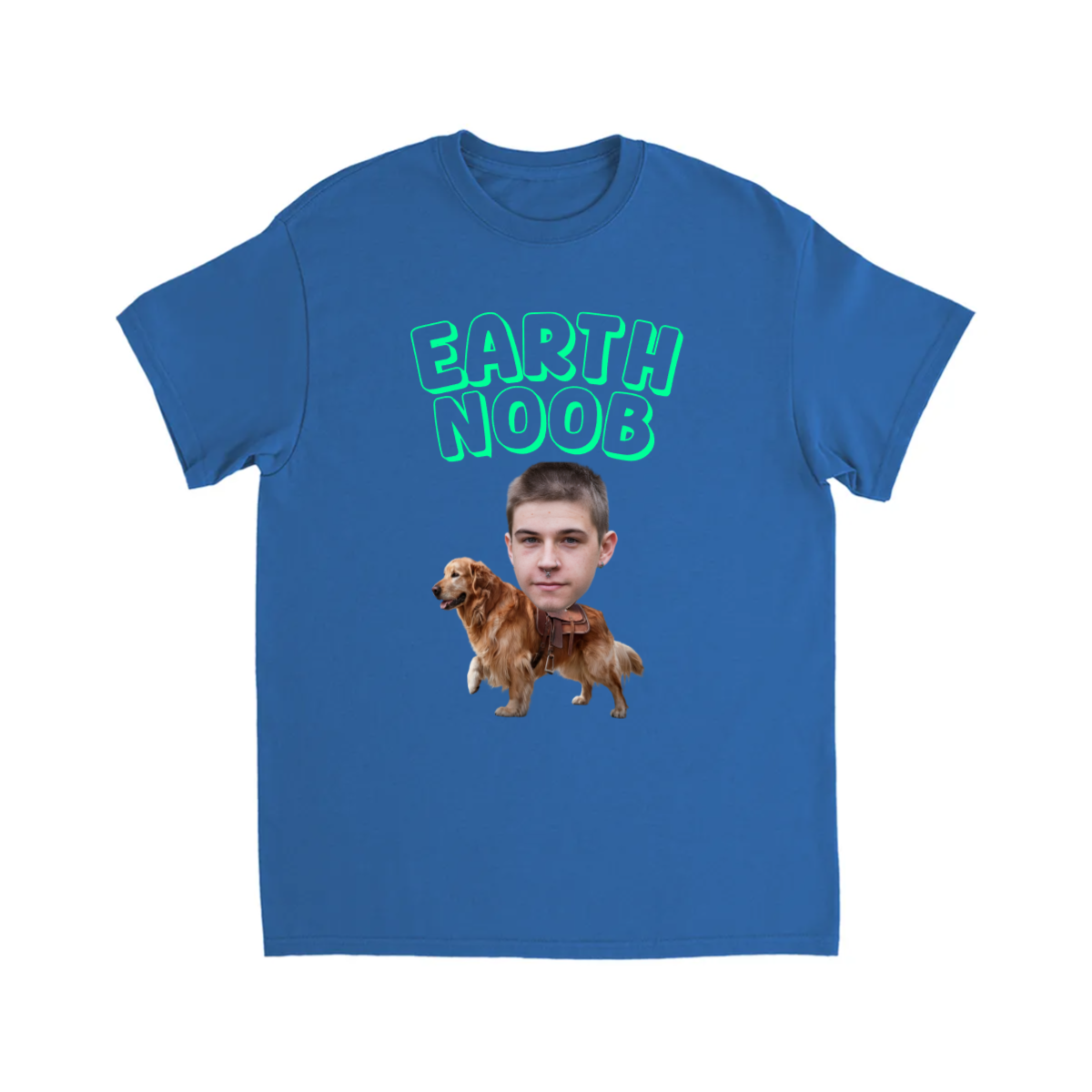 CUSTOM EARTH NOOB T-SHIRT (DOG RIDING MOUNT)