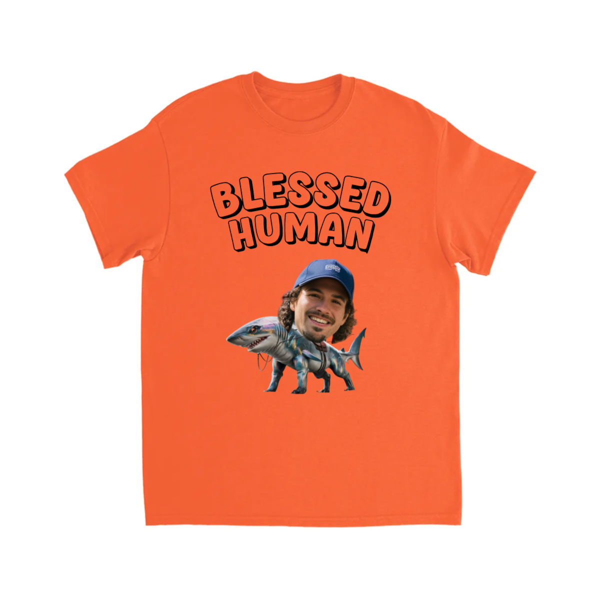 CUSTOM BLESSED HUMAN T-SHIRT (W/ RIDING MOUNT)