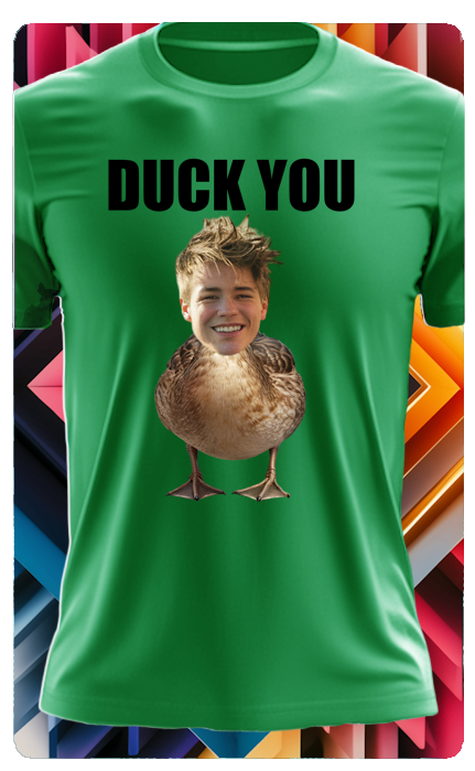 DUCK T SHIRT (WITH TEXT)